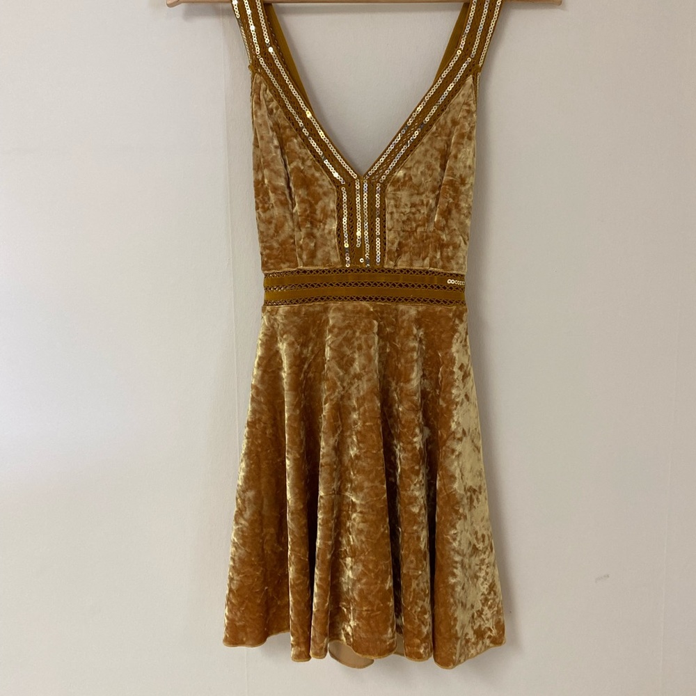 SOLD | Free People Crushed Velvet Sequin Dress